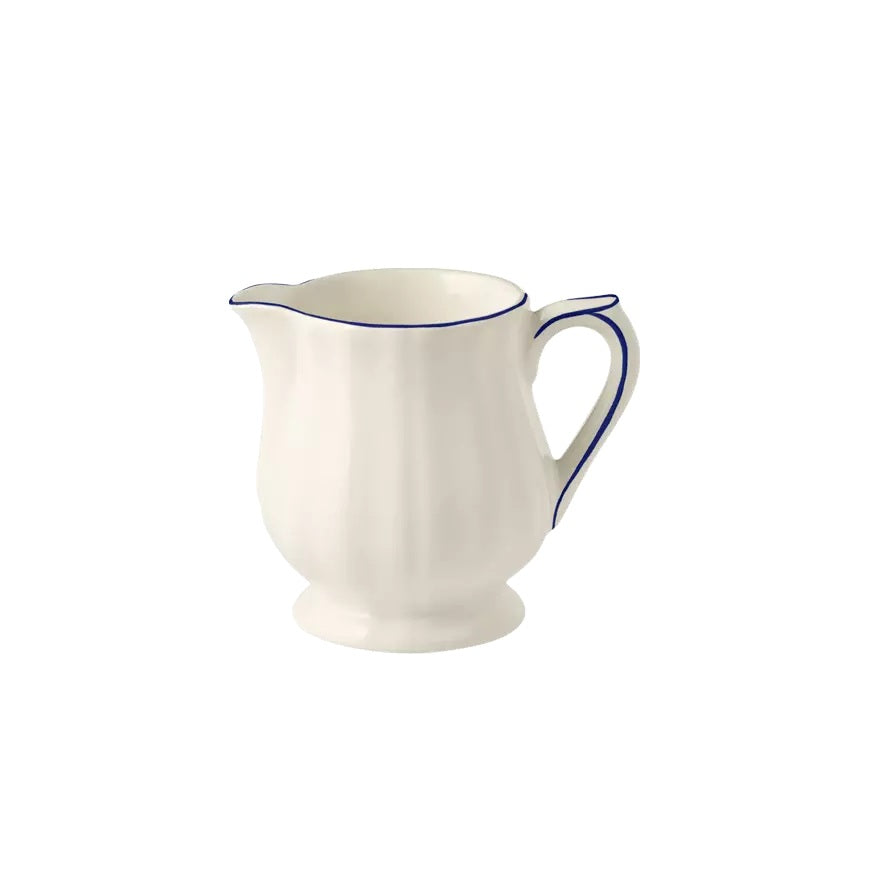 Gien Les Filets | Creamer: Fine earthenware with hand-painted rim and smooth, glazed finish, ideal for milk or cream at your tea or coffee setting | Tableware & Serveware / Creamers & Pitchers | 2Jour Concierge, your luxury lifestyle shop