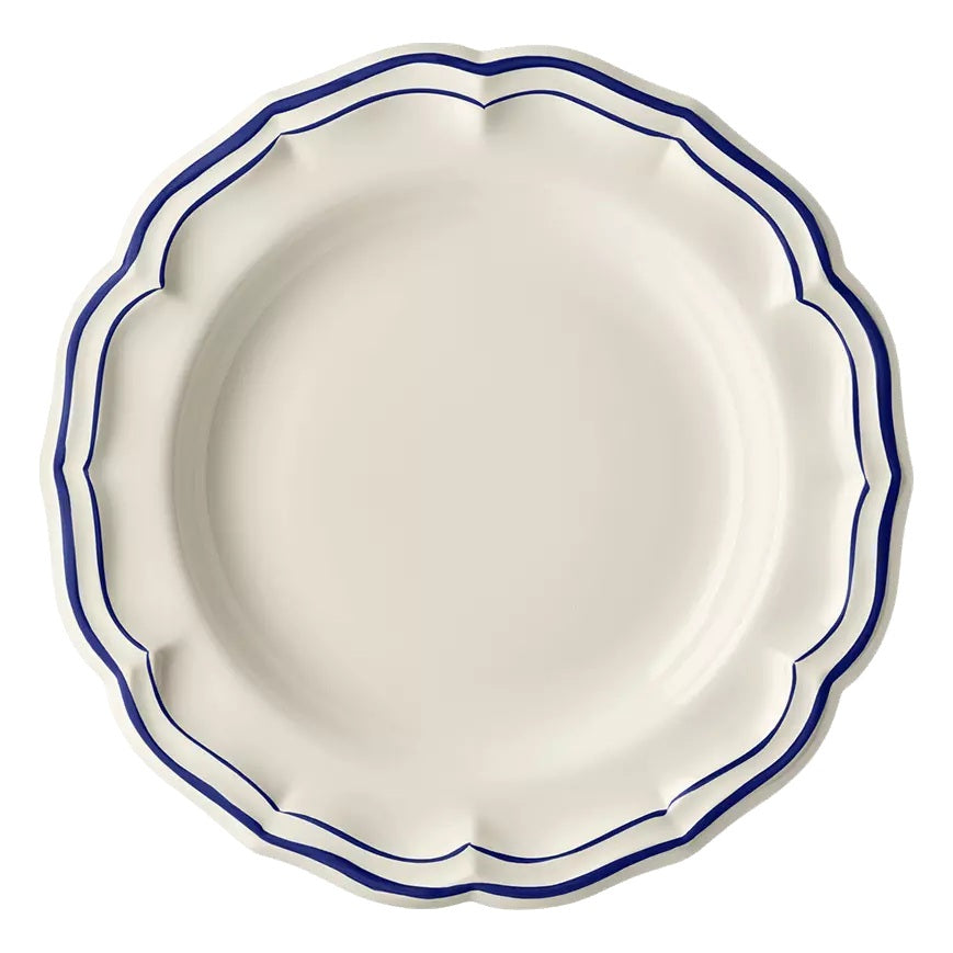 Gien Les Filets | Deep Round Dish: Fine earthenware with hand-painted rim and smooth, glazed finish, ideal for generous salads, pasta, or shared mains | Tableware & Serveware / Serving Dishes & Platters | 2Jour Concierge, your luxury lifestyle shop