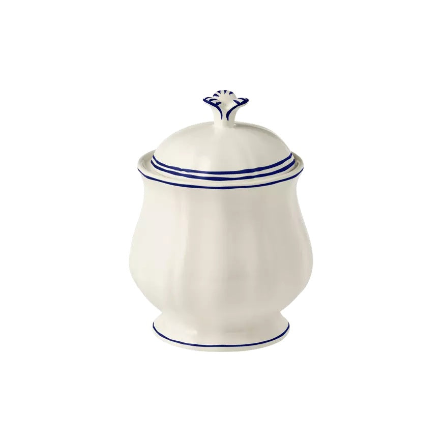 Gien Les Filets | Creamer: Fine earthenware with hand-painted rim and smooth, glazed finish, ideal for milk or cream at your tea or coffee setting | Tableware & Serveware / Creamers & Pitchers | 2Jour Concierge, your luxury lifestyle shop