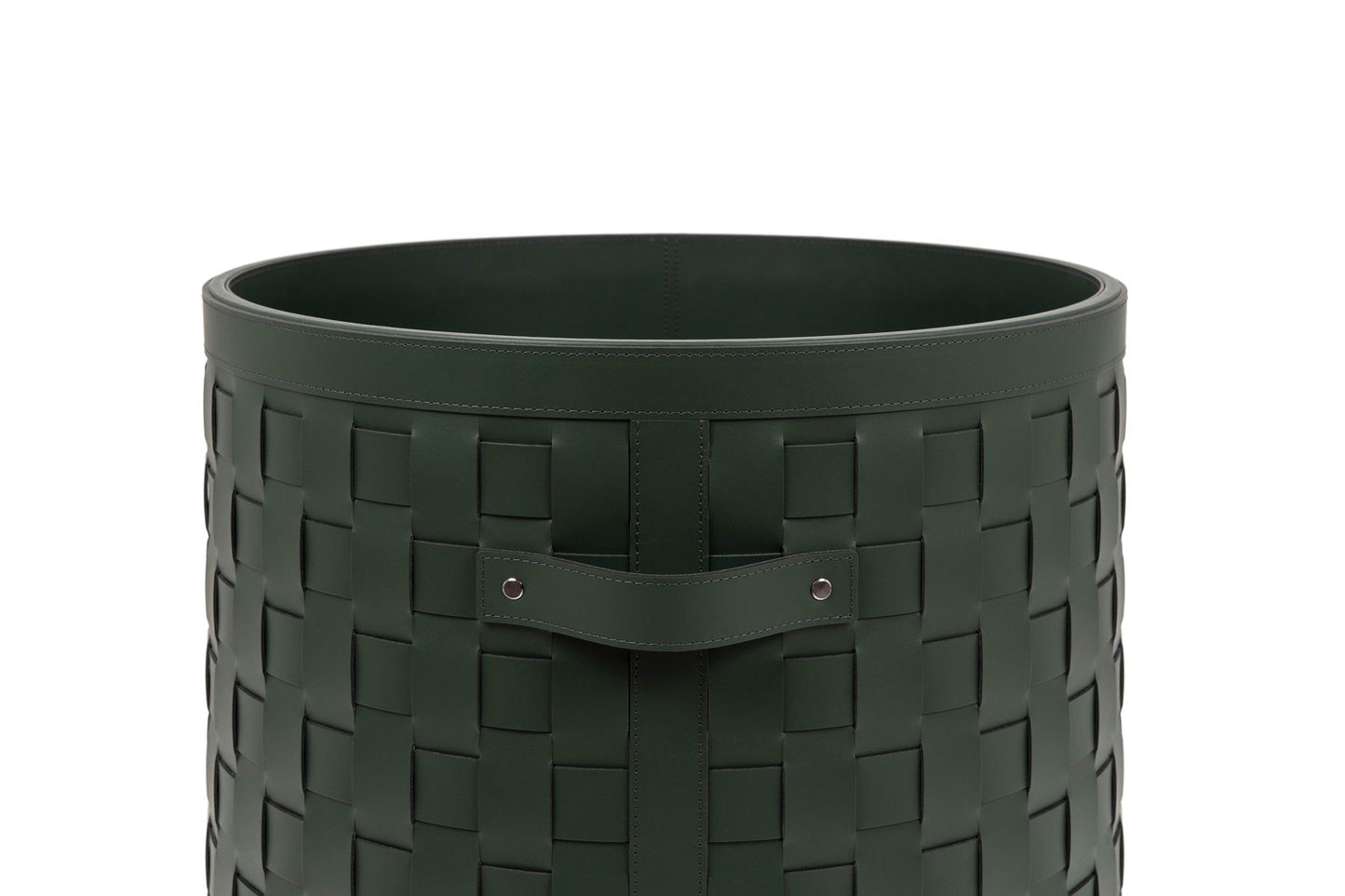 Pinetti wheeled basket | Wooden structure fully covered in regenerated leather — eco-friendly, washable, and highly resistant | Designed with 4 discreet wheels for easy mobility | Ideal for organizing towels, magazines, or other essentials in both indoor and outdoor spaces | A refined and functional storage solution for home, yacht, or SPA use | Home & lifestyle accessories | 2Jour Concierge, your luxury lifestyle shop