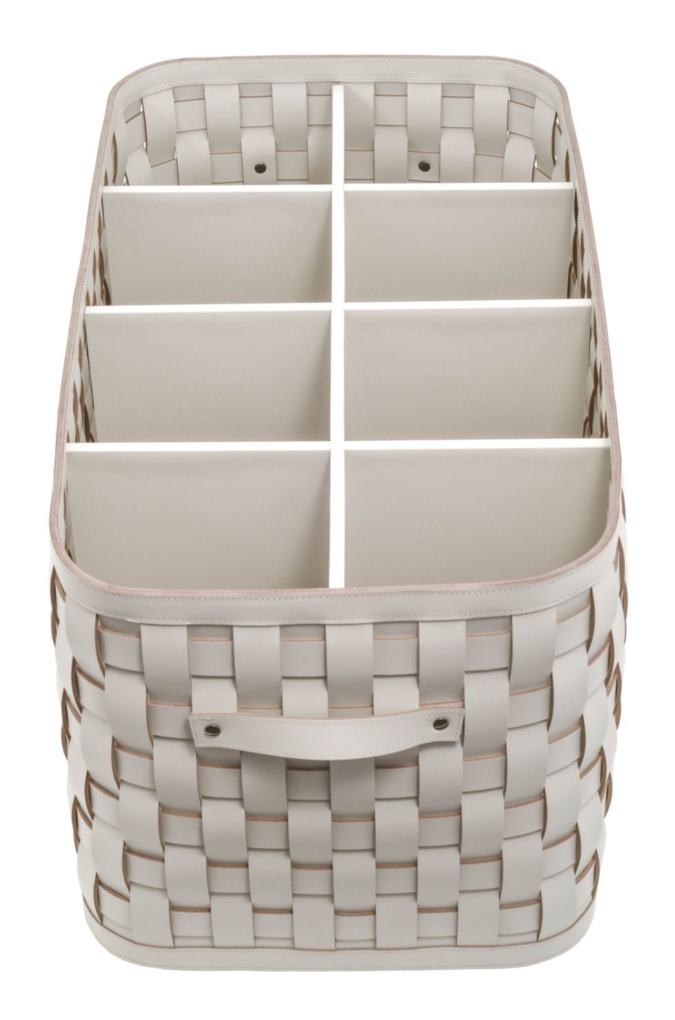 Pinetti shoe basket | Handwoven basket made from regenerated leather — eco-friendly, washable, and resistant for outdoor use | Designed to store up to 8 pairs of shoes | A stylish and practical solution for yachts, SPAs, or personal spaces | Home & lifestyle accessories | 2Jour Concierge, your luxury lifestyle shop