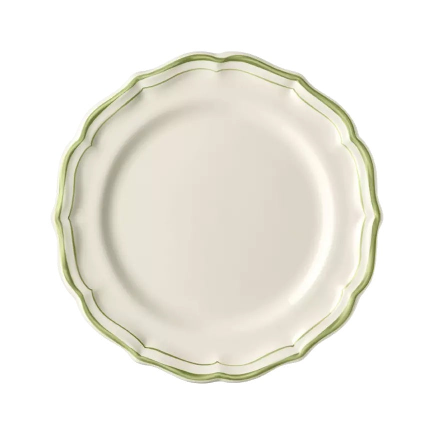 Gien Les Filets | Dessert Plate: Fine earthenware with hand-painted rim and smooth, glazed finish, ideal for elegantly presenting sweets or small bites | Tableware & Serveware / Plates | 2Jour Concierge, your luxury lifestyle shop