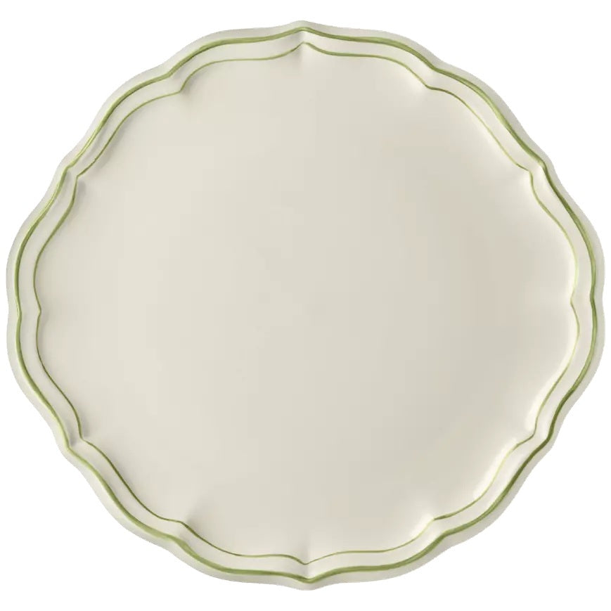 Gien Les Filets | Cake Platter: Fine earthenware with hand-painted rim and smooth, glazed finish, perfect for serving cakes, pastries, or desserts with elegance | Tableware & Serveware / Serving Dishes & Platters | 2Jour Concierge, your luxury lifestyle shop