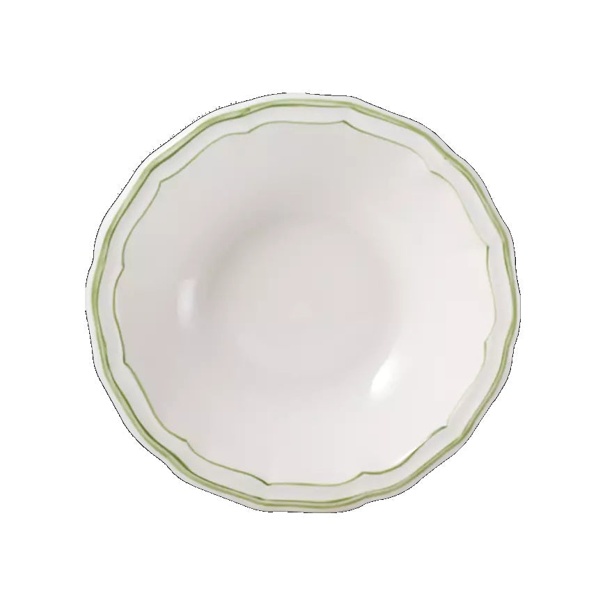 Les Filets Earthenware Cereal Bowl with Hand-Painted Rim