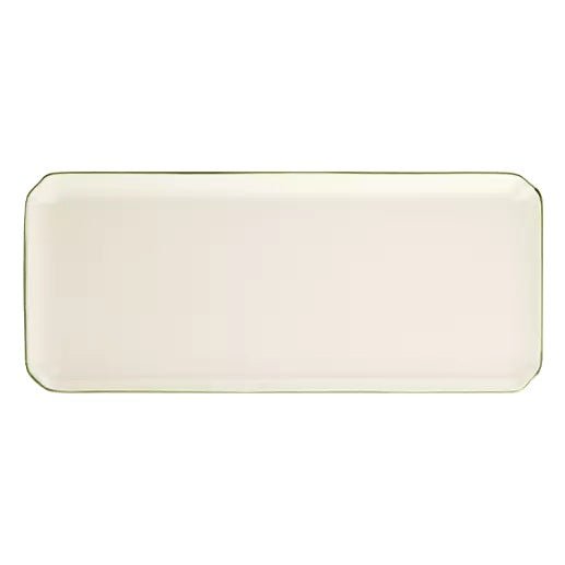 Gien Les Filets | Oblong Serving Tray: Fine earthenware with hand-painted rim and smooth, glazed finish, ideal for presenting appetizers or finger foods | Tableware & Serveware / Serving Dishes & Platters | 2Jour Concierge, your luxury lifestyle shop