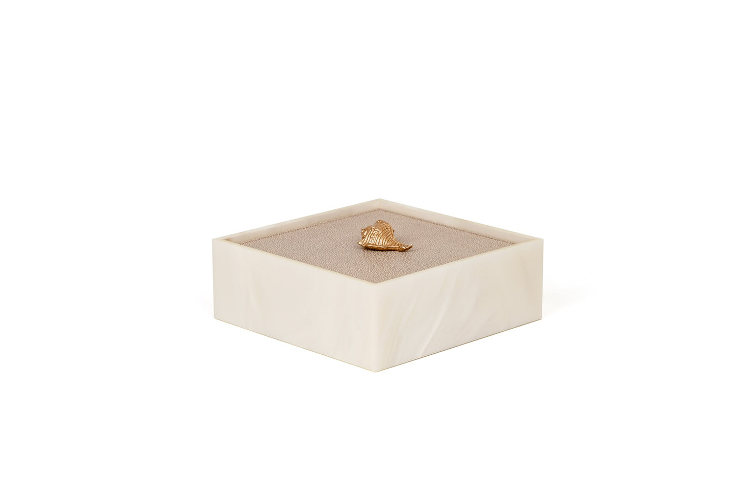 Pinetti Bea square box | Part of the Bea bathroom set | Made in resin, available in cream, taupe, coffee, and light grey | Chrome or gold finish | A functional and elegant storage box for bathroom essentials | Bathroom storage | 2Jour Concierge, your luxury lifestyle shop