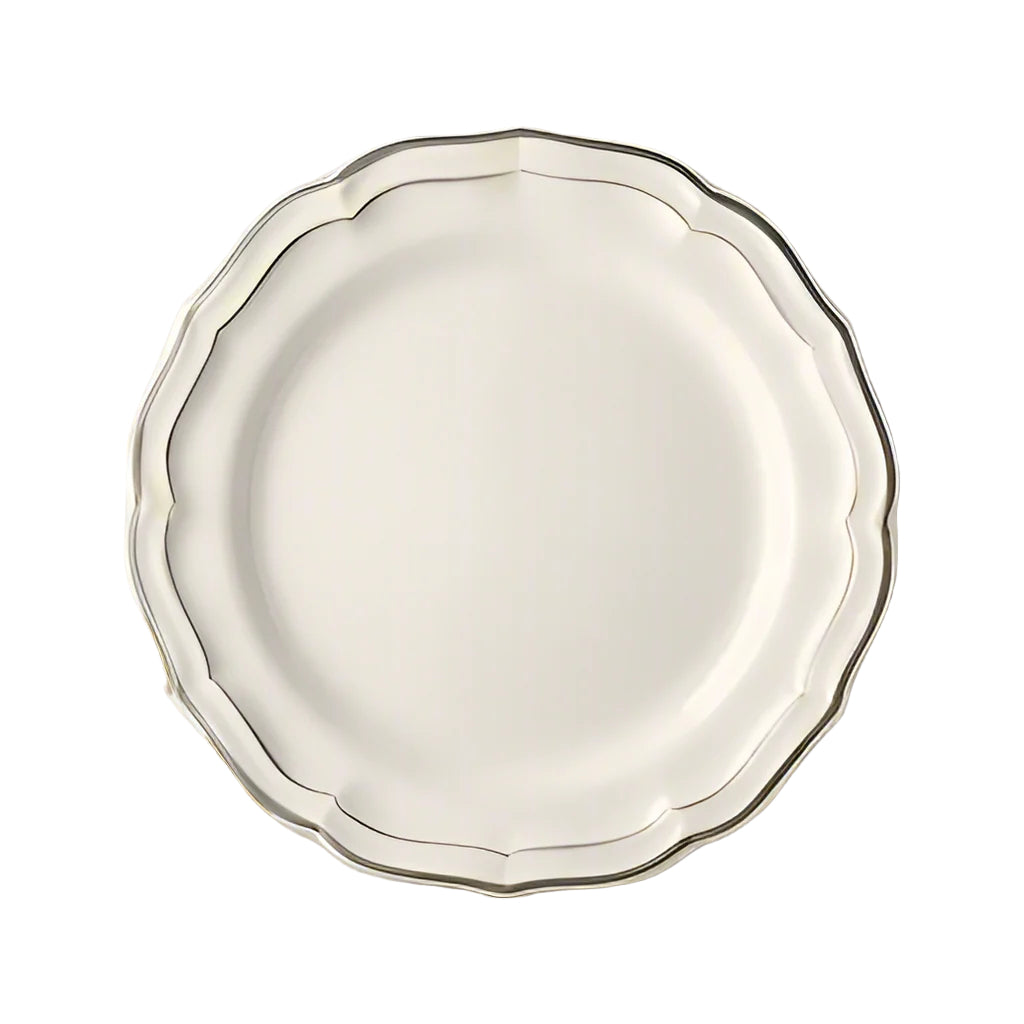 Gien Les Filets | Dinner Plate: Fine earthenware with hand-painted rim and smooth, glazed finish, ideal for classic and refined dining | Tableware & Serveware / Plates | 2Jour Concierge, your luxury lifestyle shop