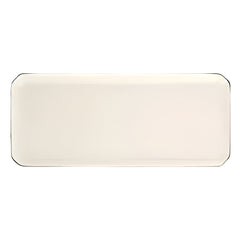 Les Filets Earthenware Oblong Serving Tray with Hand-Painted Rim