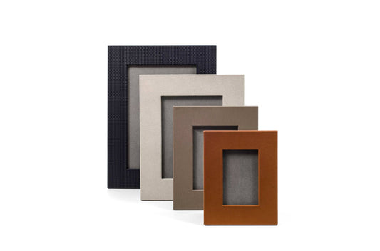 Pinetti Picture Frame | Leather-covered frame with a magnetic back opening system | Features grey suede backing | Elegant and functional design | Home Decor and Accessories | 2Jour Concierge, your luxury lifestyle shop