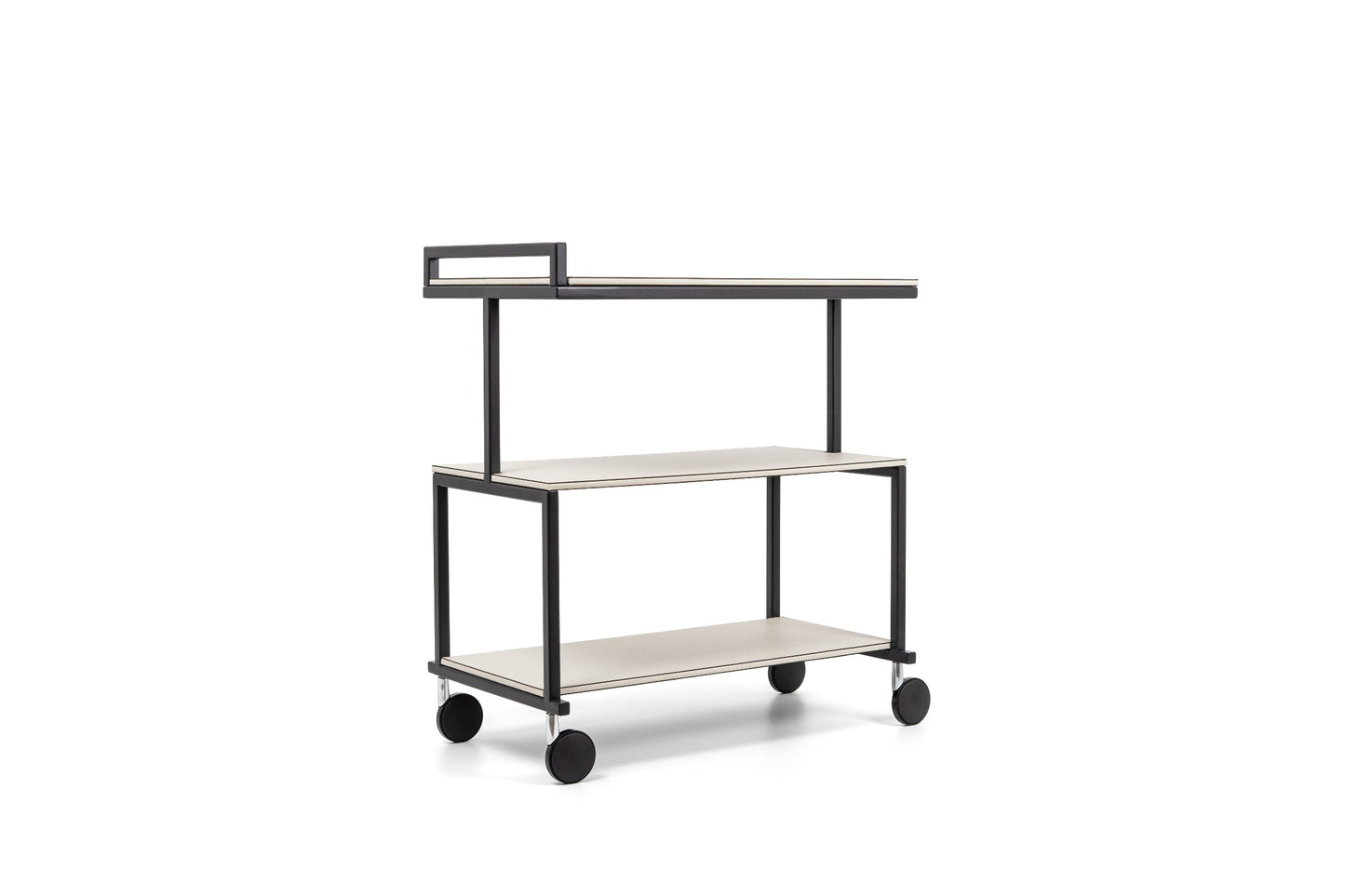 Albert Serving Trolley by Pinetti | Burnished metal structure | Floors and details in leather | Home Decor and Furniture | 2Jour Concierge, your luxury lifestyle shop