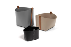 Ovo Vegetal Leather Storage Basket Small