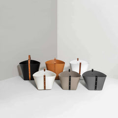 Ovo Vegetal Leather Storage Basket Mini