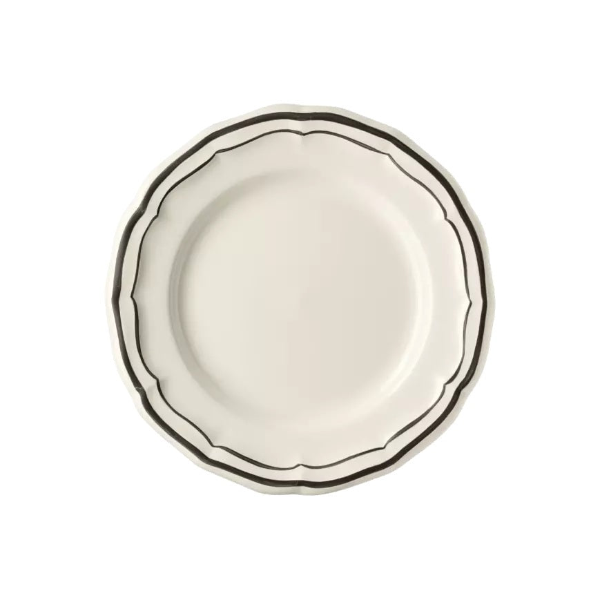 Gien Les Filets | Canape Plate: Fine earthenware with hand-painted rim and smooth, glazed finish, perfect for hors d’oeuvres or cocktail bites | Tableware & Serveware / Plates | 2Jour Concierge, your luxury lifestyle shop