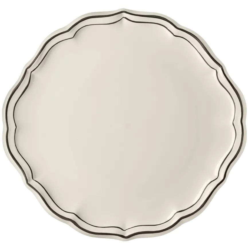 Gien Les Filets | Cake Platter: Fine earthenware with hand-painted rim and smooth, glazed finish, perfect for serving cakes, pastries, or desserts with elegance | Tableware & Serveware / Serving Dishes & Platters | 2Jour Concierge, your luxury lifestyle shop