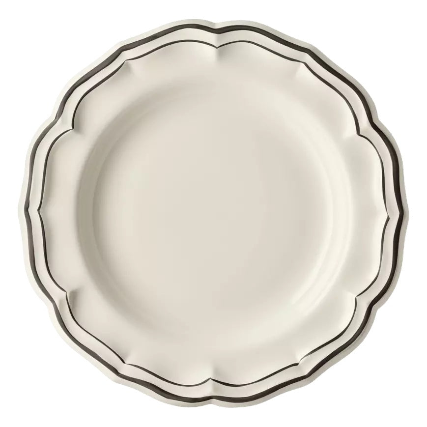 Gien Les Filets | Deep Round Dish: Fine earthenware with hand-painted rim and smooth, glazed finish, ideal for generous salads, pasta, or shared mains | Tableware & Serveware / Serving Dishes & Platters | 2Jour Concierge, your luxury lifestyle shop