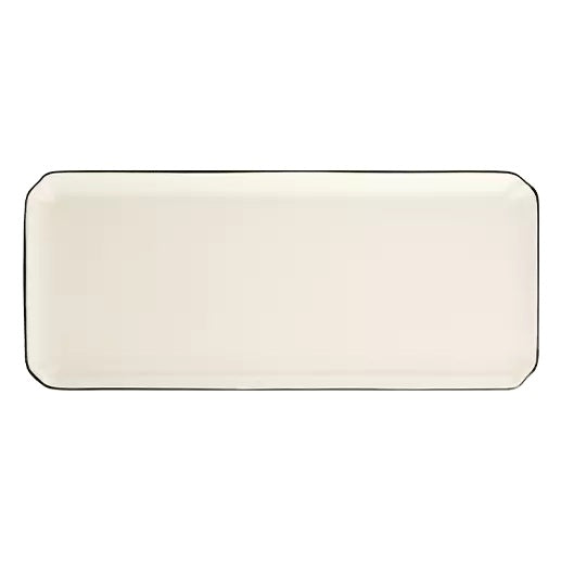 Gien Les Filets | Oblong Serving Tray: Fine earthenware with hand-painted rim and smooth, glazed finish, ideal for presenting appetizers or finger foods | Tableware & Serveware / Serving Dishes & Platters | 2Jour Concierge, your luxury lifestyle shop