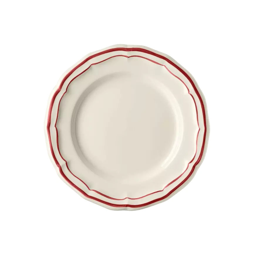 Gien Les Filets | Canape Plate: Fine earthenware with hand-painted rim and smooth, glazed finish, perfect for hors d’oeuvres or cocktail bites | Tableware & Serveware / Plates | 2Jour Concierge, your luxury lifestyle shop