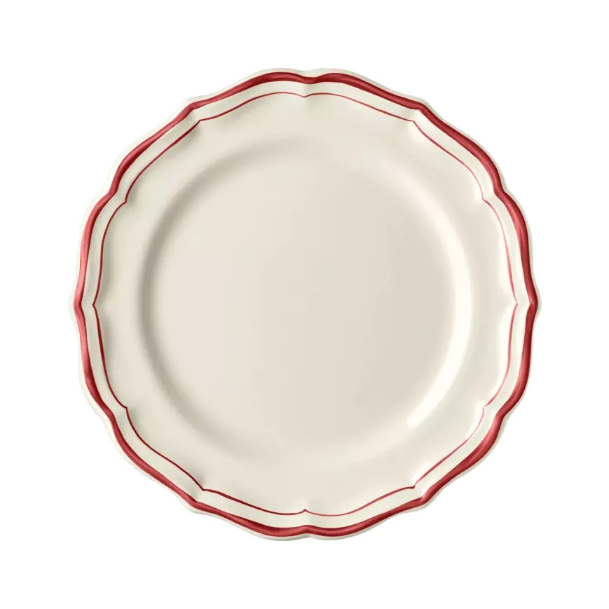 Gien Les Filets | Dessert Plate: Fine earthenware with hand-painted rim and smooth, glazed finish, ideal for elegantly presenting sweets or small bites | Tableware & Serveware / Plates | 2Jour Concierge, your luxury lifestyle shop