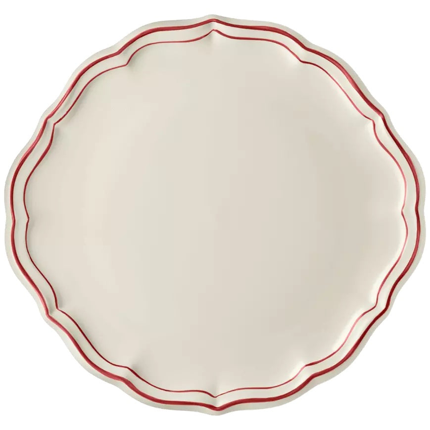 Gien Les Filets | Cake Platter: Fine earthenware with hand-painted rim and smooth, glazed finish, perfect for serving cakes, pastries, or desserts with elegance | Tableware & Serveware / Serving Dishes & Platters | 2Jour Concierge, your luxury lifestyle shop