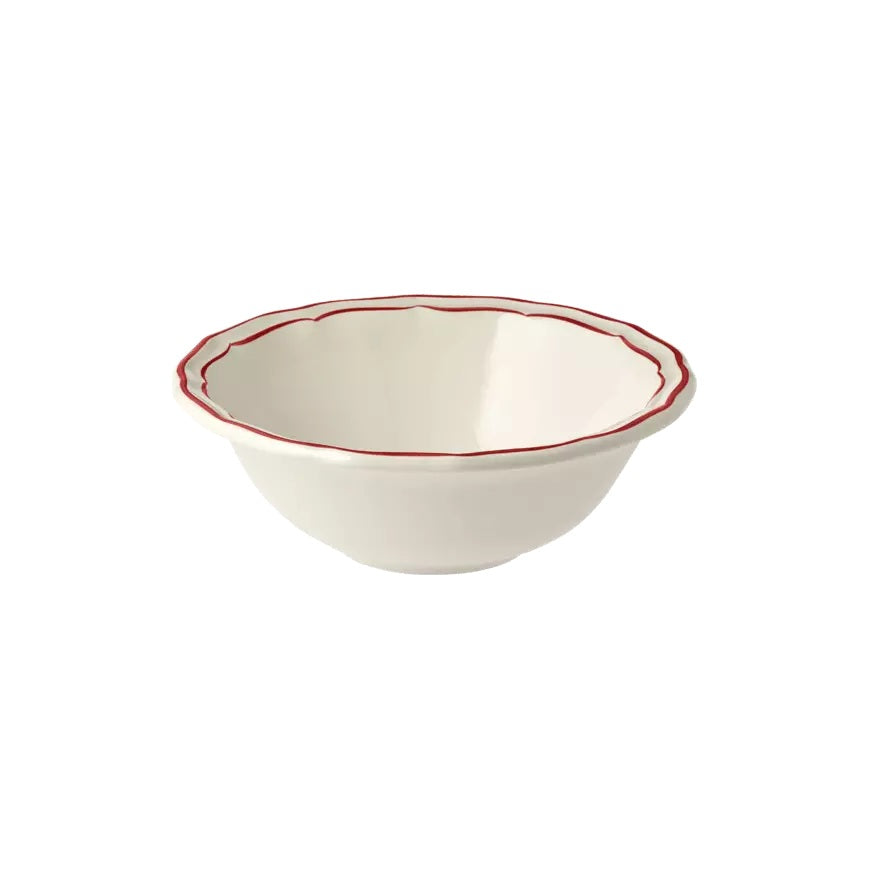Les Filets Earthenware Cereal Bowl with Hand-Painted Rim