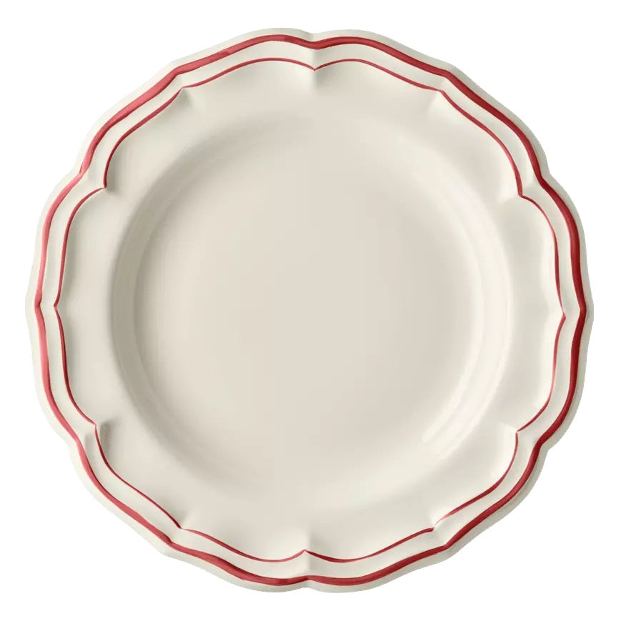 Gien Les Filets | Deep Round Dish: Fine earthenware with hand-painted rim and smooth, glazed finish, ideal for generous salads, pasta, or shared mains | Tableware & Serveware / Serving Dishes & Platters | 2Jour Concierge, your luxury lifestyle shop