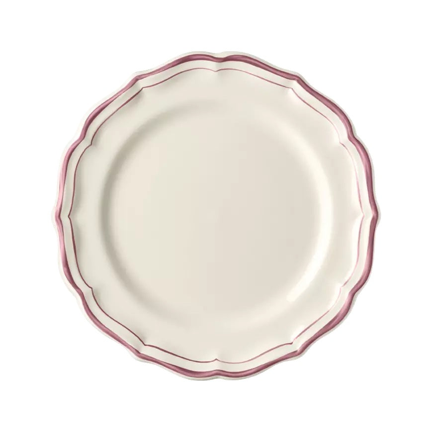 Gien Les Filets | Dessert Plate: Fine earthenware with hand-painted rim and smooth, glazed finish, ideal for elegantly presenting sweets or small bites | Tableware & Serveware / Plates | 2Jour Concierge, your luxury lifestyle shop
