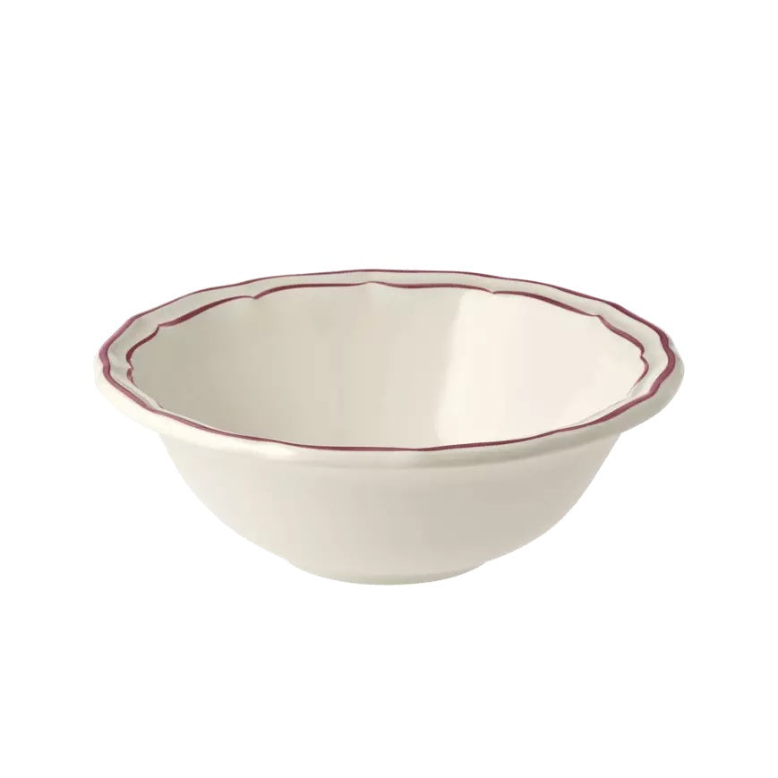Les Filets Earthenware Cereal Bowl with Hand-Painted Rim
