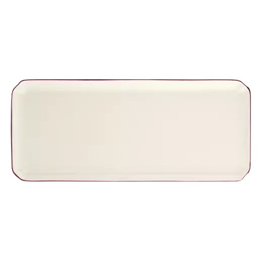 Gien Les Filets | Oblong Serving Tray: Fine earthenware with hand-painted rim and smooth, glazed finish, ideal for presenting appetizers or finger foods | Tableware & Serveware / Serving Dishes & Platters | 2Jour Concierge, your luxury lifestyle shop