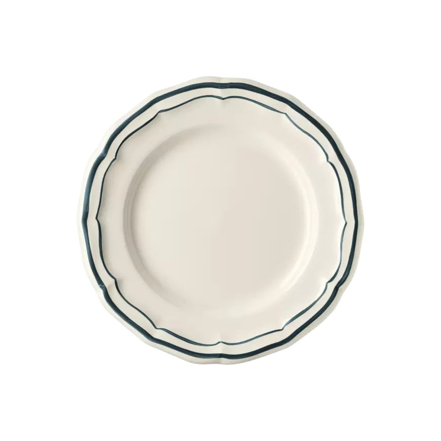 Gien Les Filets | Canape Plate: Fine earthenware with hand-painted rim and smooth, glazed finish, perfect for hors d’oeuvres or cocktail bites | Tableware & Serveware / Plates | 2Jour Concierge, your luxury lifestyle shop