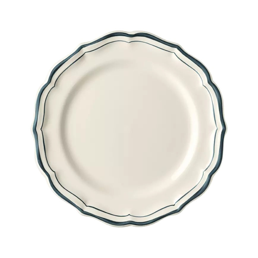 Gien Les Filets | Dessert Plate: Fine earthenware with hand-painted rim and smooth, glazed finish, ideal for elegantly presenting sweets or small bites | Tableware & Serveware / Plates | 2Jour Concierge, your luxury lifestyle shop