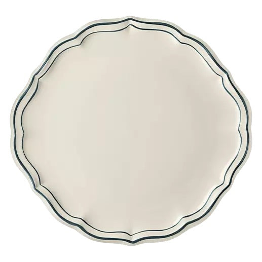 Gien Les Filets | Cake Platter: Fine earthenware with hand-painted rim and smooth, glazed finish, perfect for serving cakes, pastries, or desserts with elegance | Tableware & Serveware / Serving Dishes & Platters | 2Jour Concierge, your luxury lifestyle shop