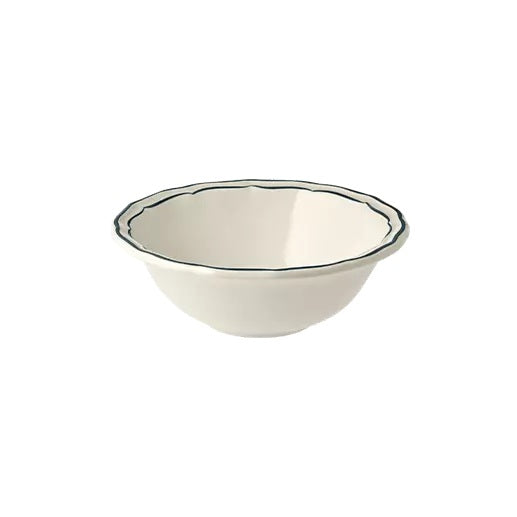 Les Filets Earthenware Cereal Bowl with Hand-Painted Rim