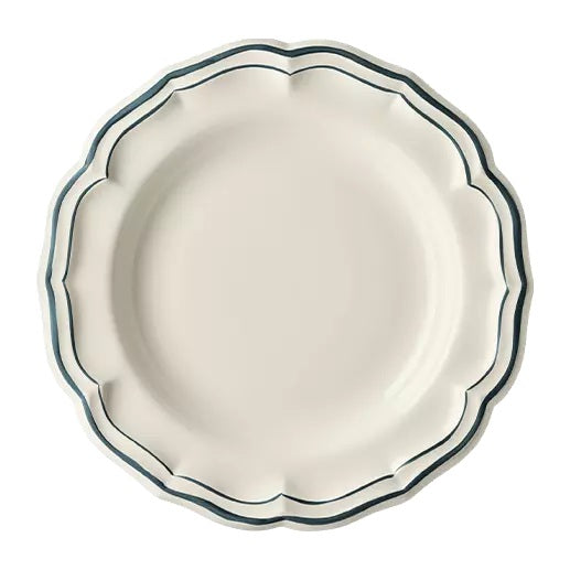 Gien Les Filets | Deep Round Dish: Fine earthenware with hand-painted rim and smooth, glazed finish, ideal for generous salads, pasta, or shared mains | Tableware & Serveware / Serving Dishes & Platters | 2Jour Concierge, your luxury lifestyle shop