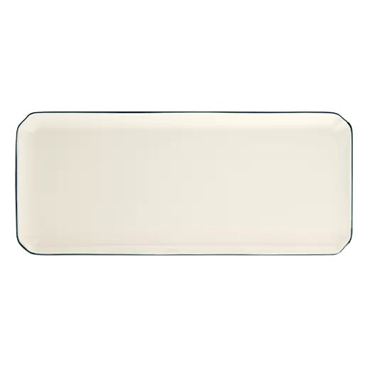 Gien Les Filets | Oblong Serving Tray: Fine earthenware with hand-painted rim and smooth, glazed finish, ideal for presenting appetizers or finger foods | Tableware & Serveware / Serving Dishes & Platters | 2Jour Concierge, your luxury lifestyle shop