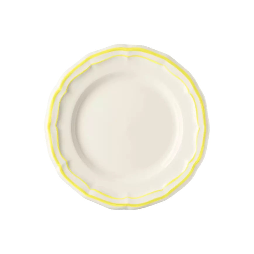Gien Les Filets | Canape Plate: Fine earthenware with hand-painted rim and smooth, glazed finish, perfect for hors d’oeuvres or cocktail bites | Tableware & Serveware / Plates | 2Jour Concierge, your luxury lifestyle shop