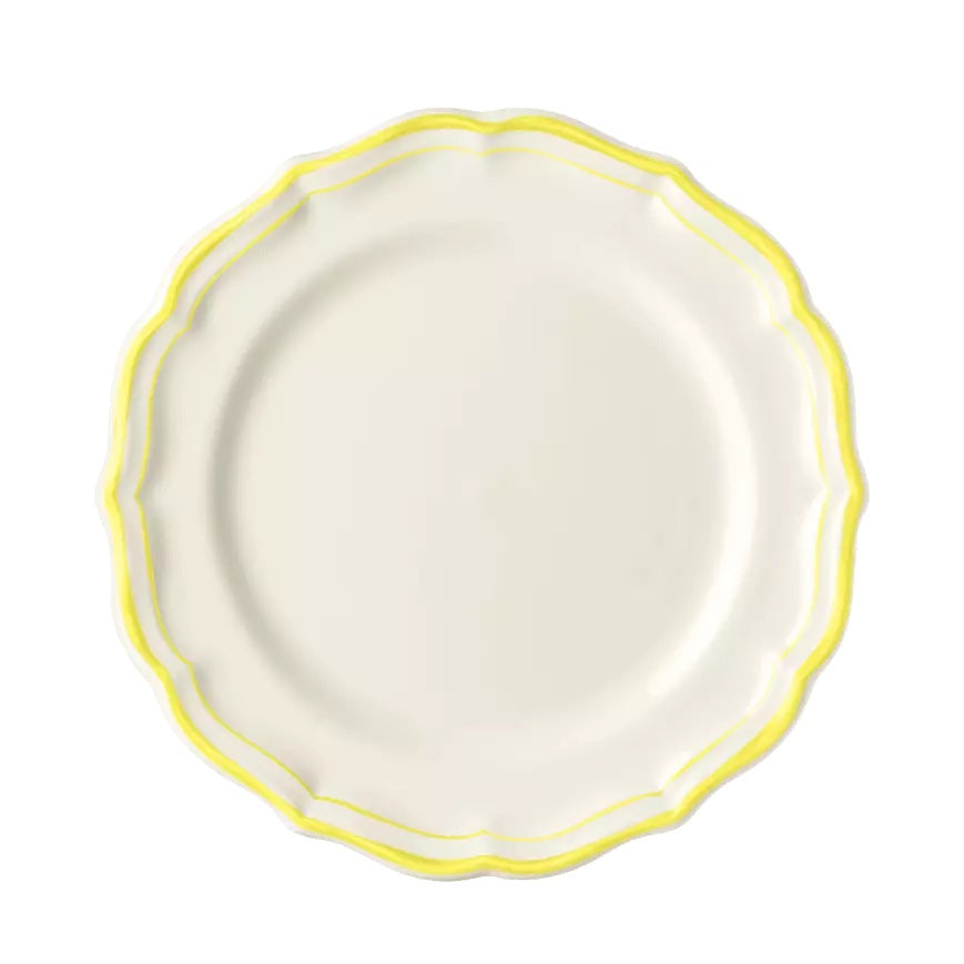 Gien Les Filets | Dessert Plate: Fine earthenware with hand-painted rim and smooth, glazed finish, ideal for elegantly presenting sweets or small bites | Tableware & Serveware / Plates | 2Jour Concierge, your luxury lifestyle shop