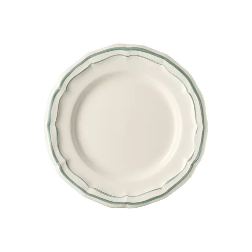 Gien Les Filets | Canape Plate: Fine earthenware with hand-painted rim and smooth, glazed finish, perfect for hors d’oeuvres or cocktail bites | Tableware & Serveware / Plates | 2Jour Concierge, your luxury lifestyle shop