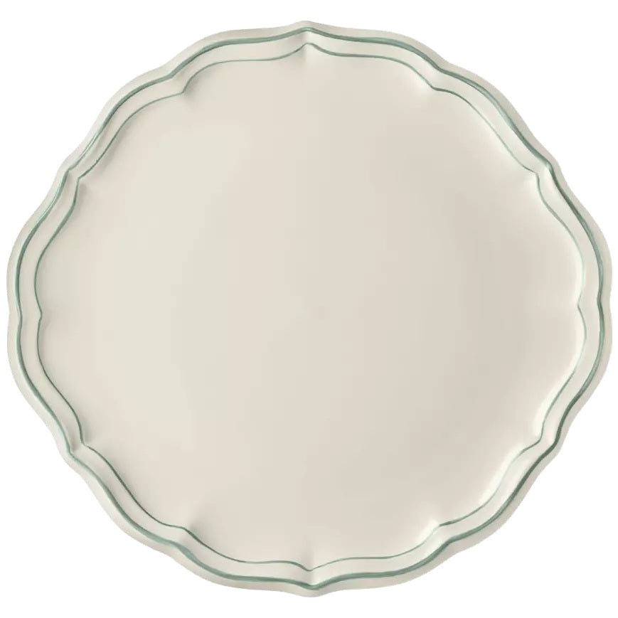 Gien Les Filets | Cake Platter: Fine earthenware with hand-painted rim and smooth, glazed finish, perfect for serving cakes, pastries, or desserts with elegance | Tableware & Serveware / Serving Dishes & Platters | 2Jour Concierge, your luxury lifestyle shop