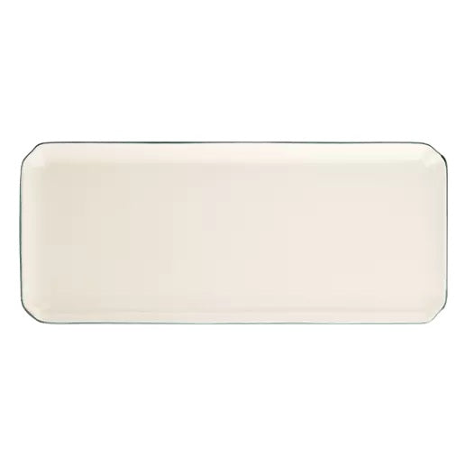 Gien Les Filets | Oblong Serving Tray: Fine earthenware with hand-painted rim and smooth, glazed finish, ideal for presenting appetizers or finger foods | Tableware & Serveware / Serving Dishes & Platters | 2Jour Concierge, your luxury lifestyle shop