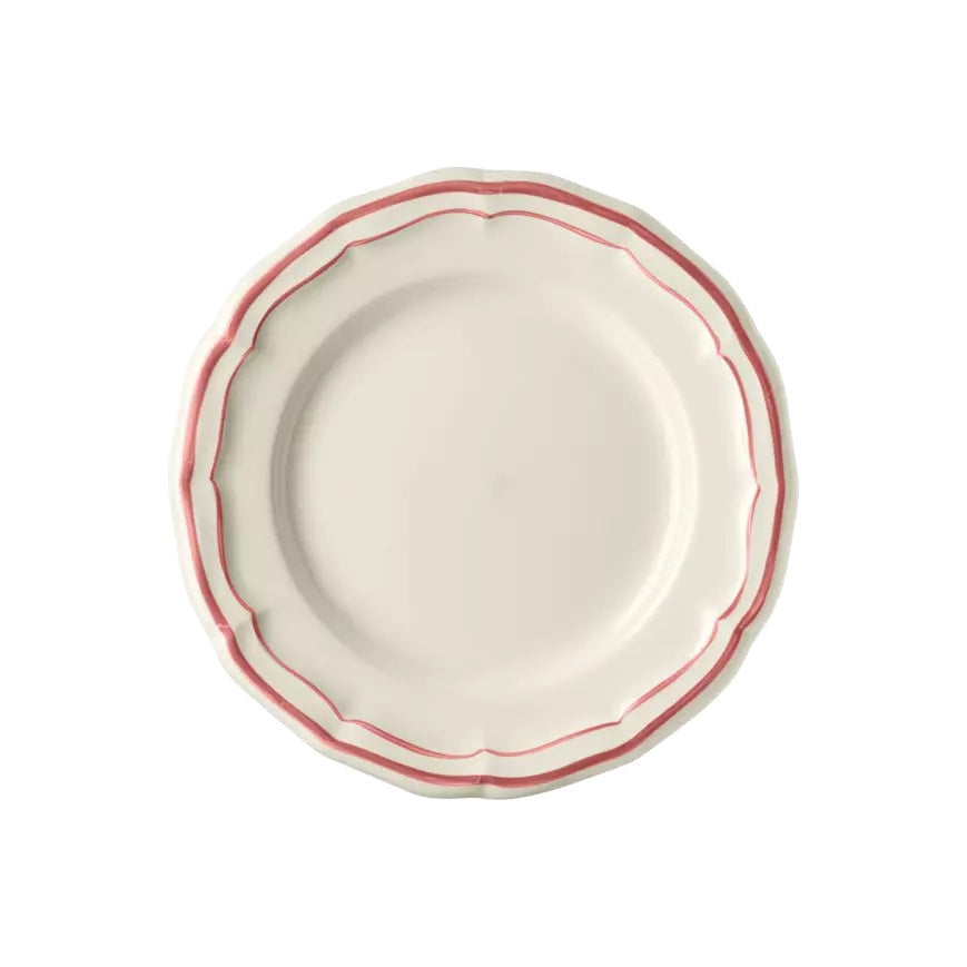 Gien Les Filets | Canape Plate: Fine earthenware with hand-painted rim and smooth, glazed finish, perfect for hors d’oeuvres or cocktail bites | Tableware & Serveware / Plates | 2Jour Concierge, your luxury lifestyle shop