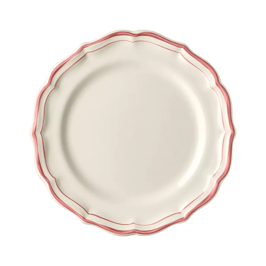 Gien Les Filets | Dessert Plate: Fine earthenware with hand-painted rim and smooth, glazed finish, ideal for elegantly presenting sweets or small bites | Tableware & Serveware / Plates | 2Jour Concierge, your luxury lifestyle shop