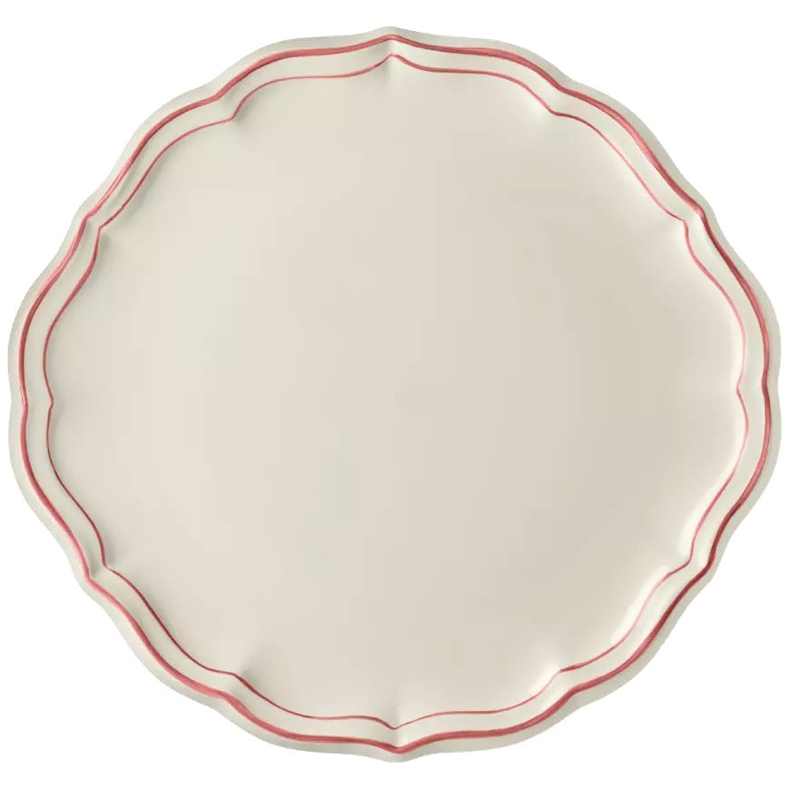 Gien Les Filets | Cake Platter: Fine earthenware with hand-painted rim and smooth, glazed finish, perfect for serving cakes, pastries, or desserts with elegance | Tableware & Serveware / Serving Dishes & Platters | 2Jour Concierge, your luxury lifestyle shop