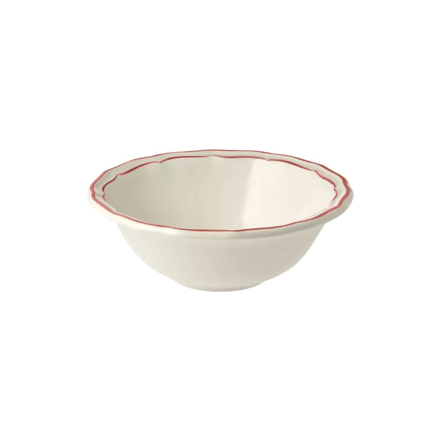 Les Filets Earthenware Cereal Bowl with Hand-Painted Rim