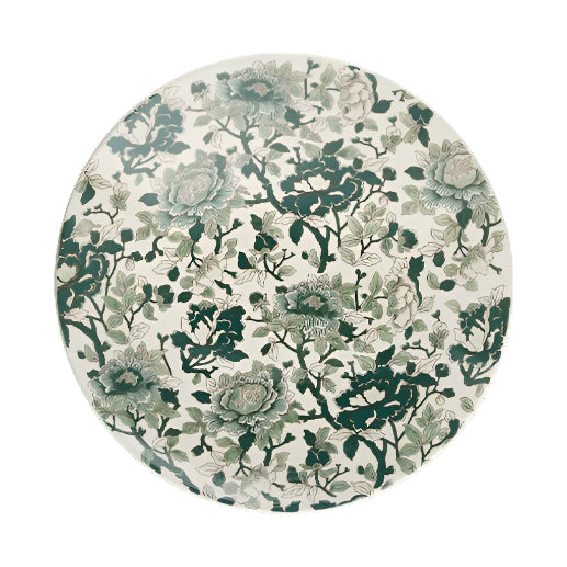 Gien Pivoines Vertes | Trevise Bowl: Fine earthenware with hand-painted green floral motif and smooth, glazed finish, perfect as a centerpiece or for serving fruit and salads | Tableware & Serveware / Bowls & Centerpieces | 2Jour Concierge, your luxury lifestyle shop