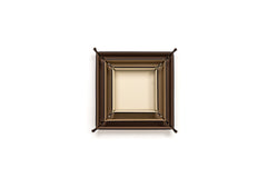Leslie Leather Washcloth Holder with Rigid Structure and Sewing Closure Square