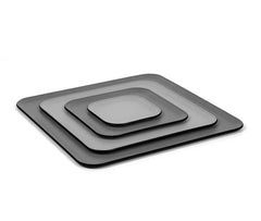 Victor Leather-Covered Trinket Serving Tray Square