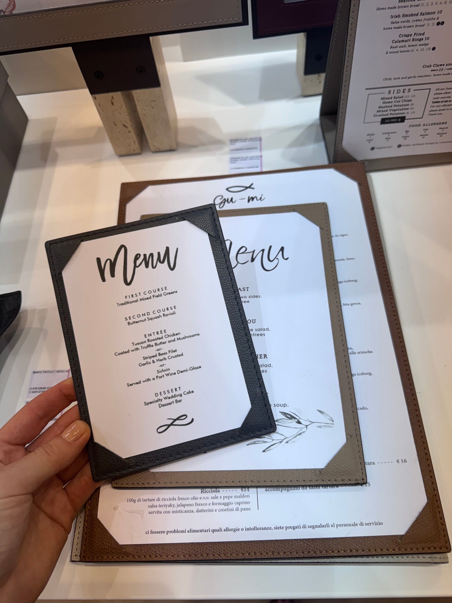 Tavola 1 Leather Menu Holder