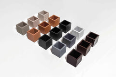 Firenze Square Leather-Covered Wood Pen Cup