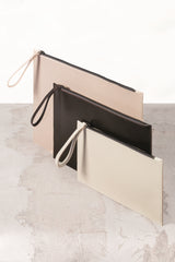Capri Saddle Leather Zip Pouch