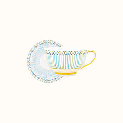 Jardin de Louise Limoges Porcelain Tea Cup & Saucer